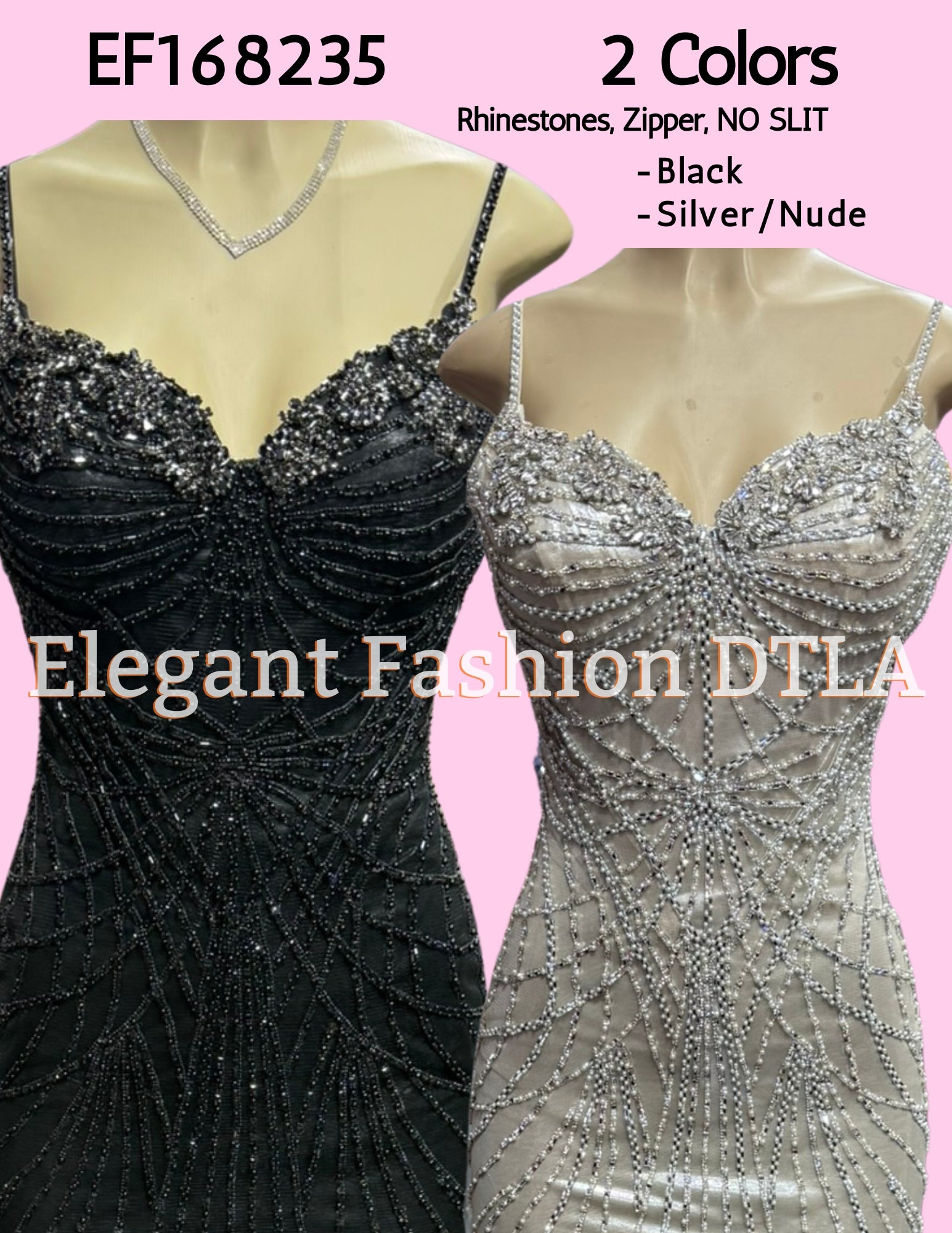 💎💎 EF168235 Rhinestones NO SLIT