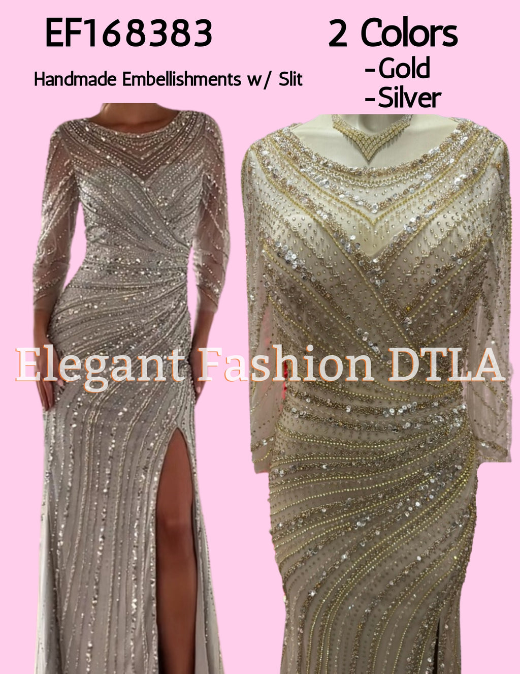 EF168383 Handmade Embellishments Long Sleeve