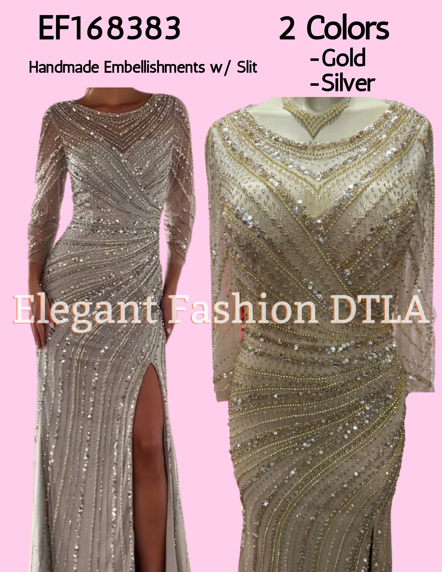 EF168383 Handmade Embellishments Long Sleeve