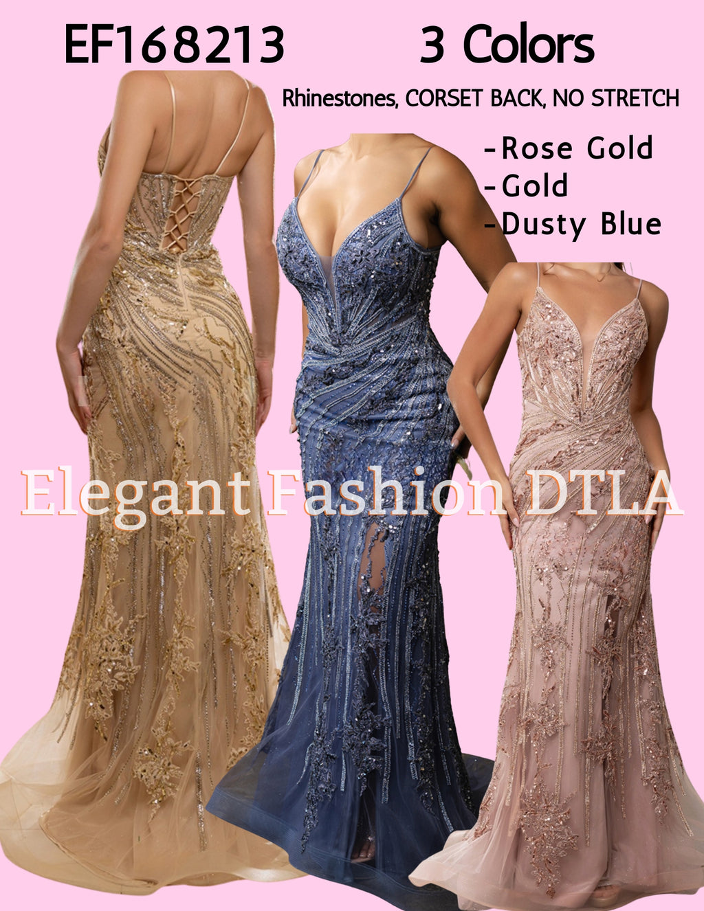 💎 2026 💎 EF168213 Rhinestones Open Back