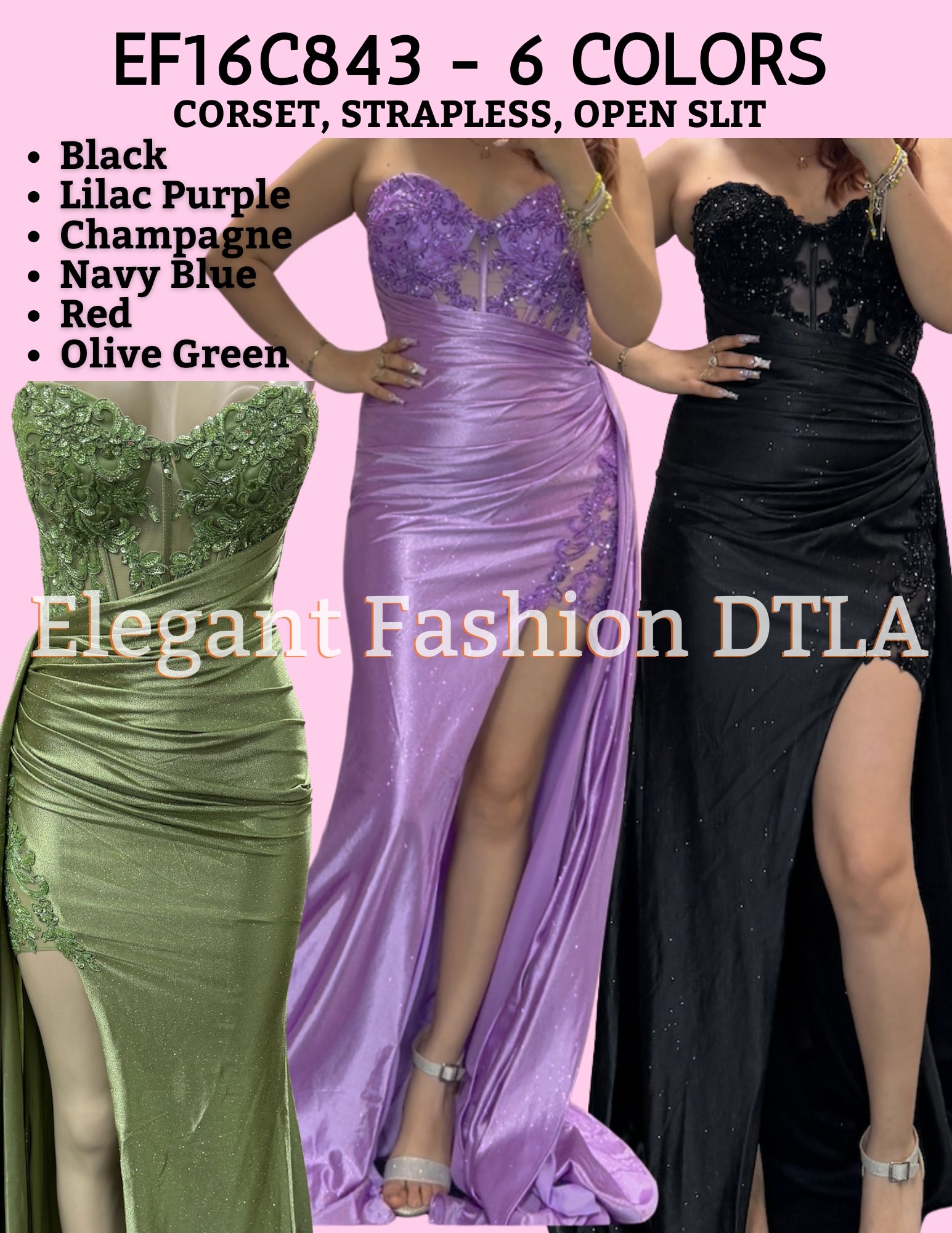 ✨ Elegant Fashion✨  Strapless Gown w/Sparkly Fabric
