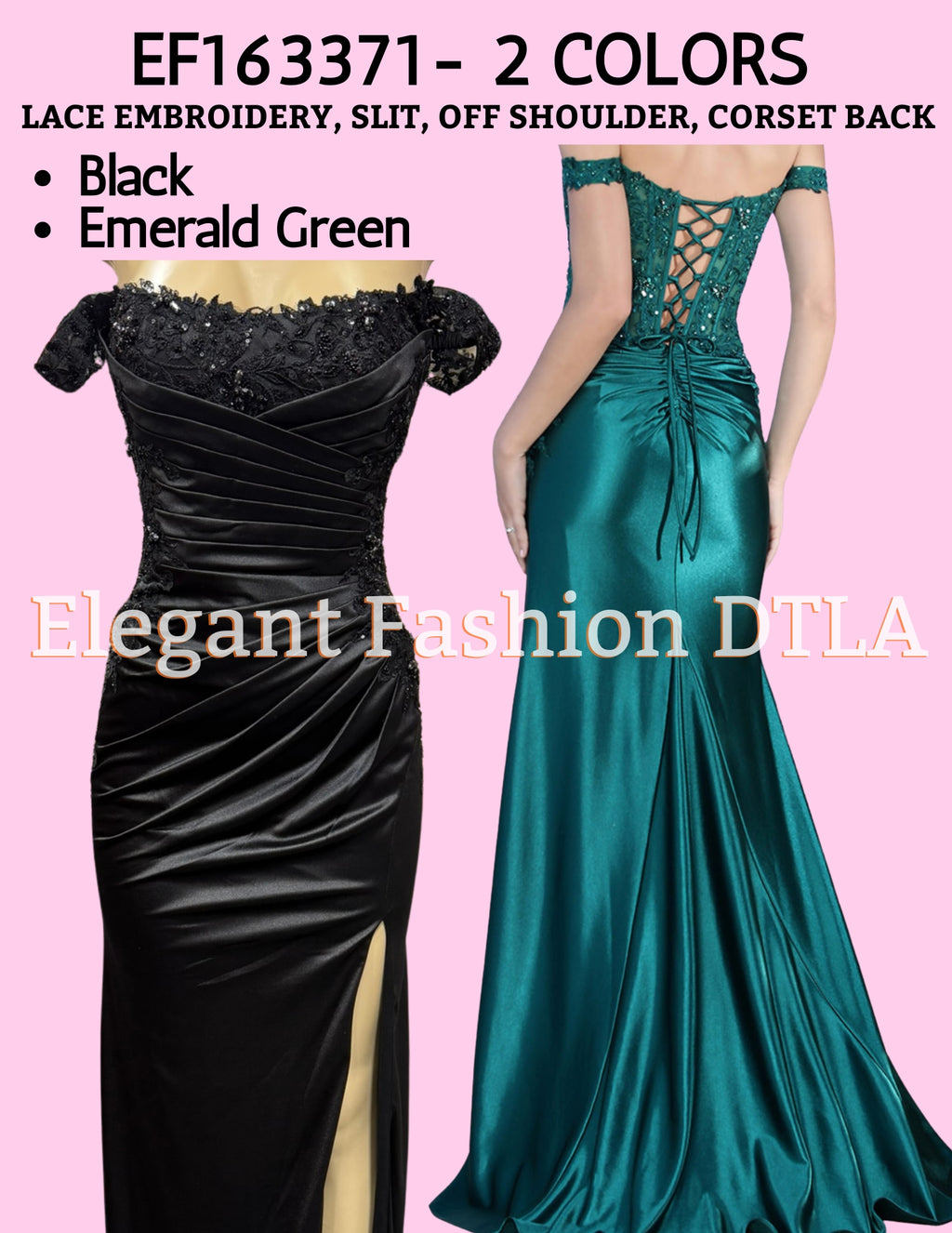 ✨ Elegant Fashion✨  EF163371 Off Shoulder Corset Back