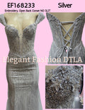 💎 2026 💎 EF168223 Embroidery OPEN CORSET BACK (NO STRETCH)