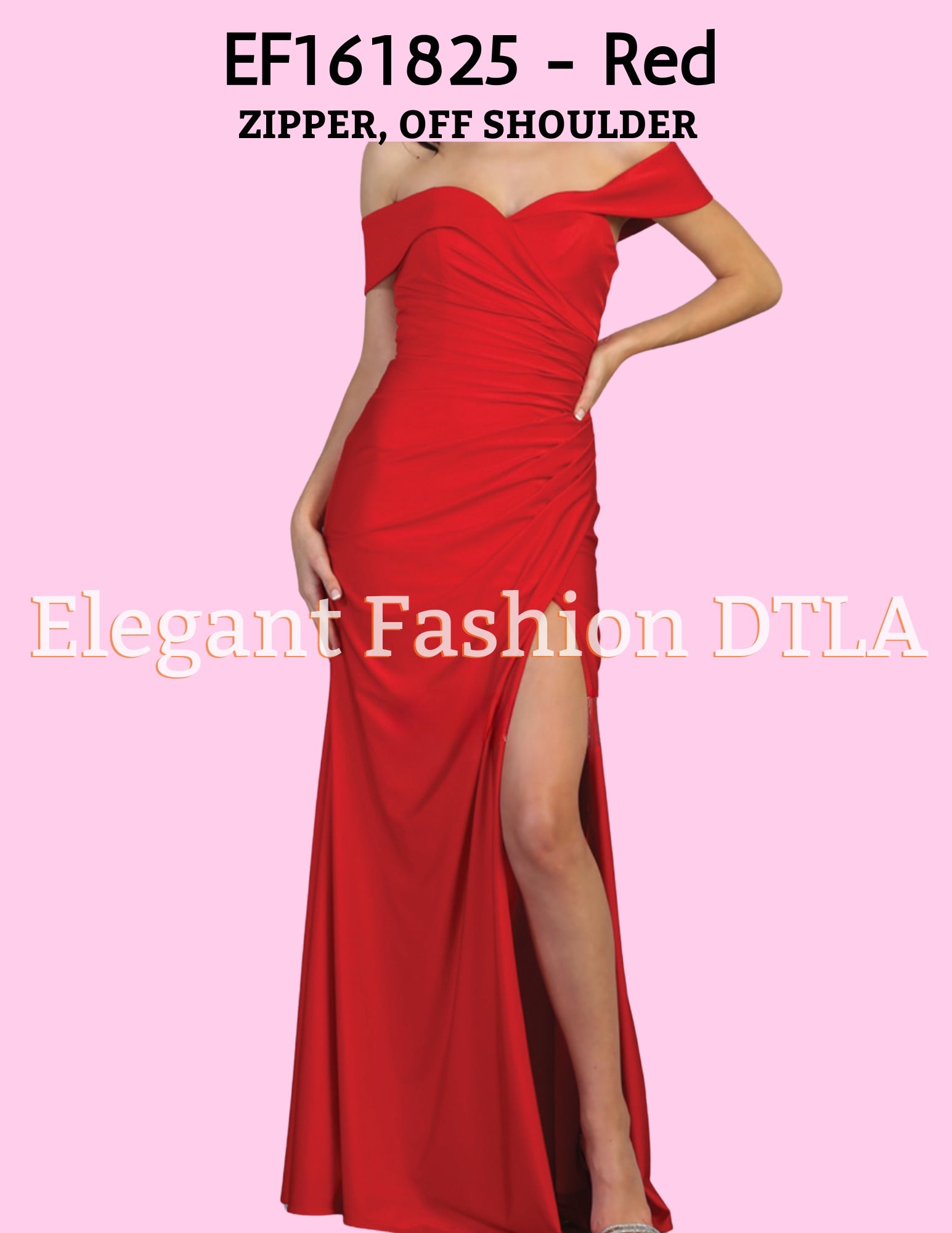 ✨ Elegant Fashion ✨  EF168125 Matte Satin Off Shoulder