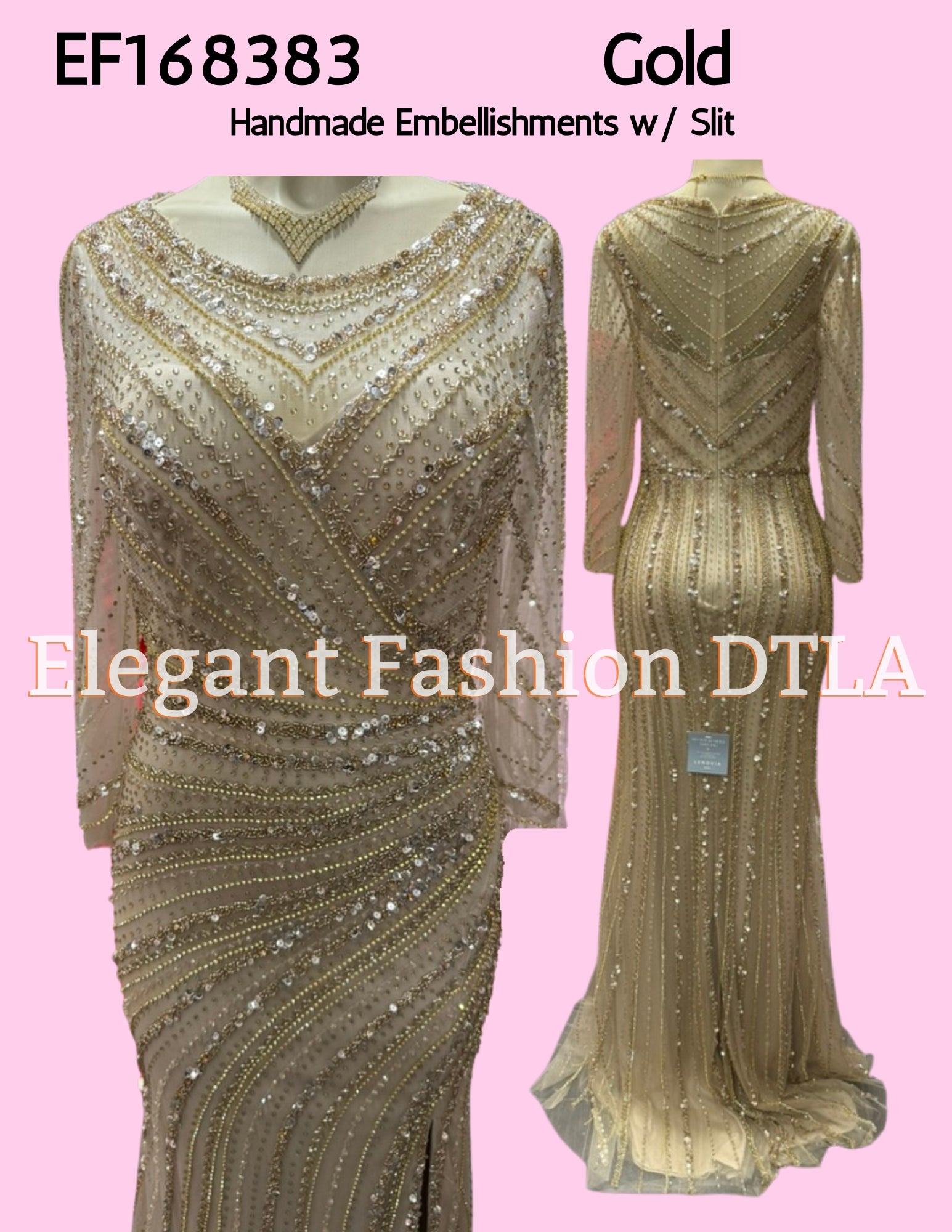 EF168383 Handmade Embellishments Long Sleeve