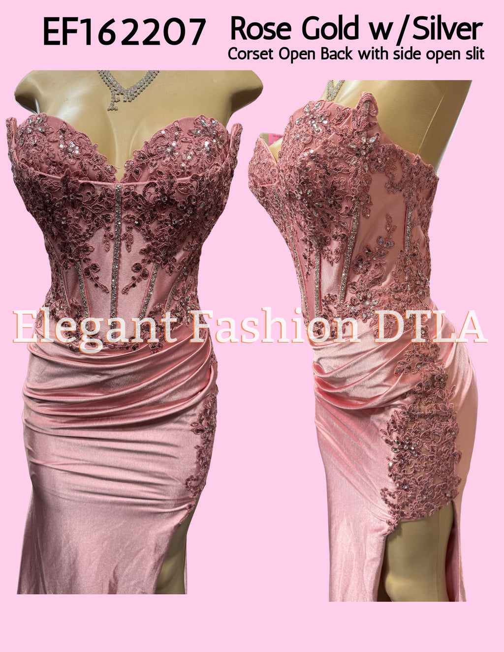 💎💎 EF162207 OPEN BACK W/SLIT