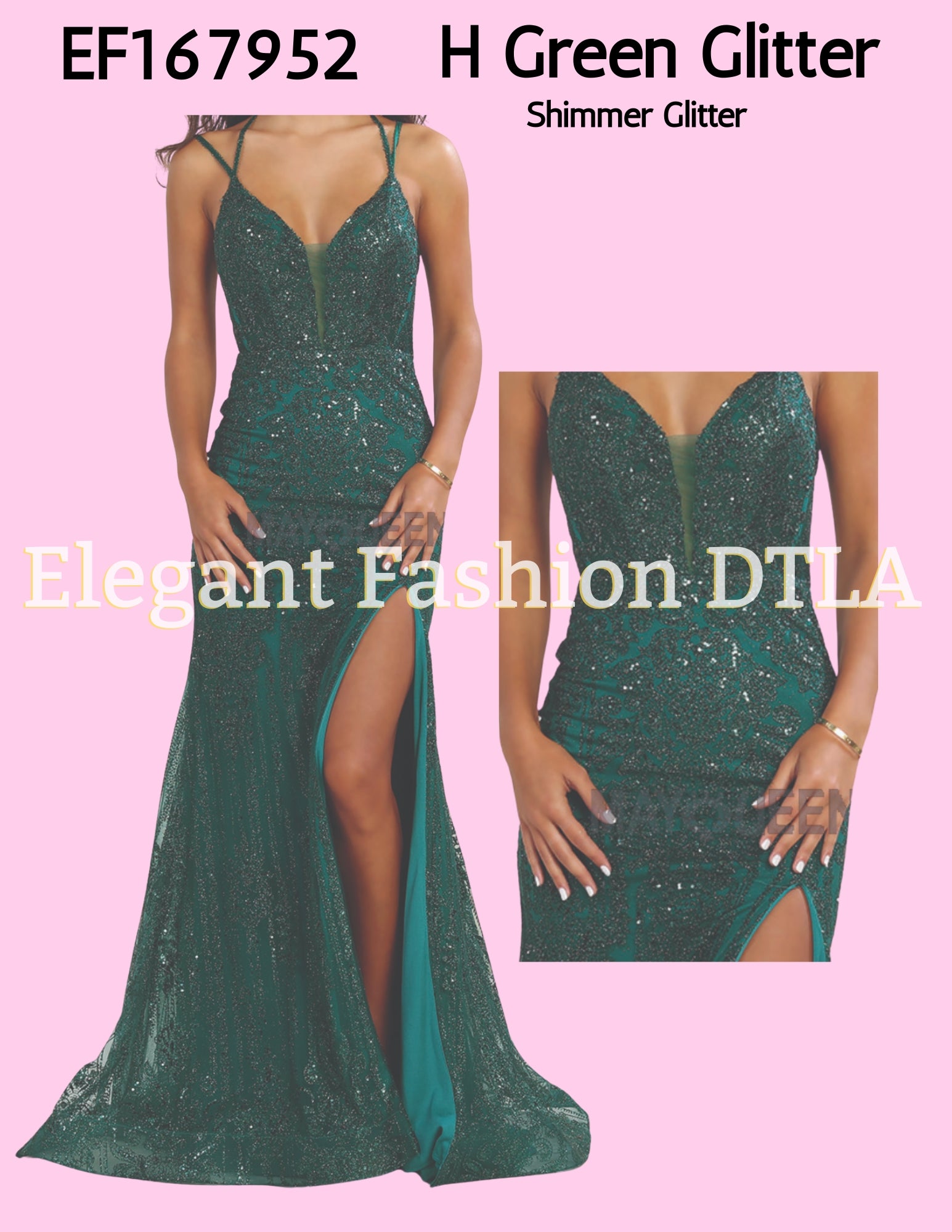 💎 EF167952 Glitter Sparkles w/Slit