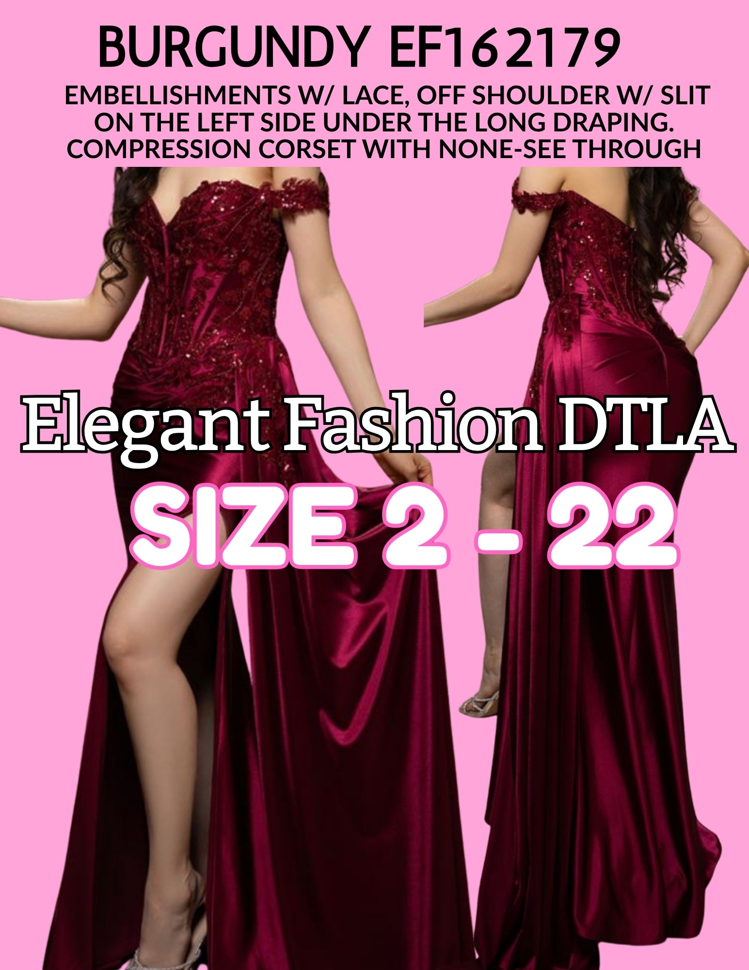 ✨ Elegant Fashion✨ BURGUNDY