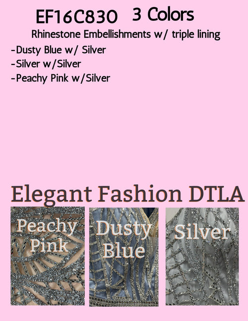 DTLA ✨ Elegant Fashion ✨  EF16C830 Rhinestones