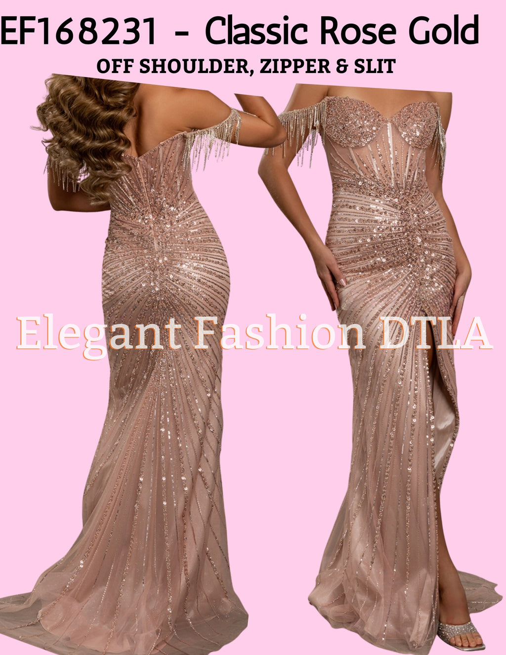 💎 2026 💎 EF168231 Embellishments w/ Zipper