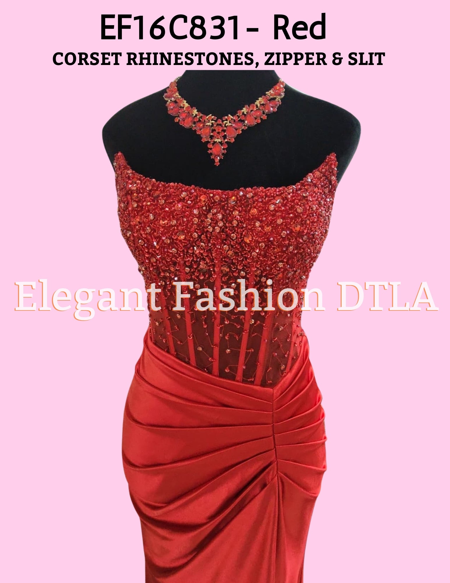 🌸 Elegant Fashion 🌸 EF16C831 Embellishments Rhinestones Corset