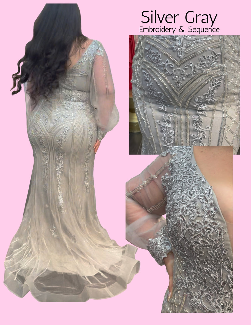 EF168125 Silver Embroidery