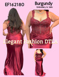 ✨ Elegant Fashion✨  EF162180 Embroidery & Satin