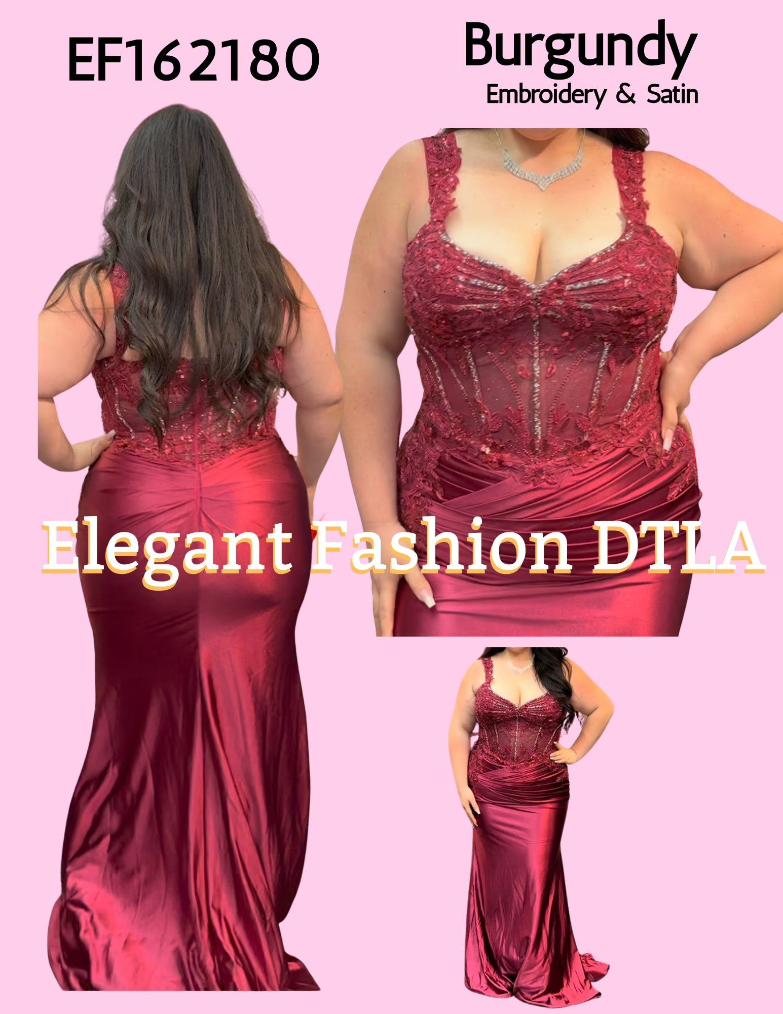 💎💎 EF162180 Embroidery & Satin