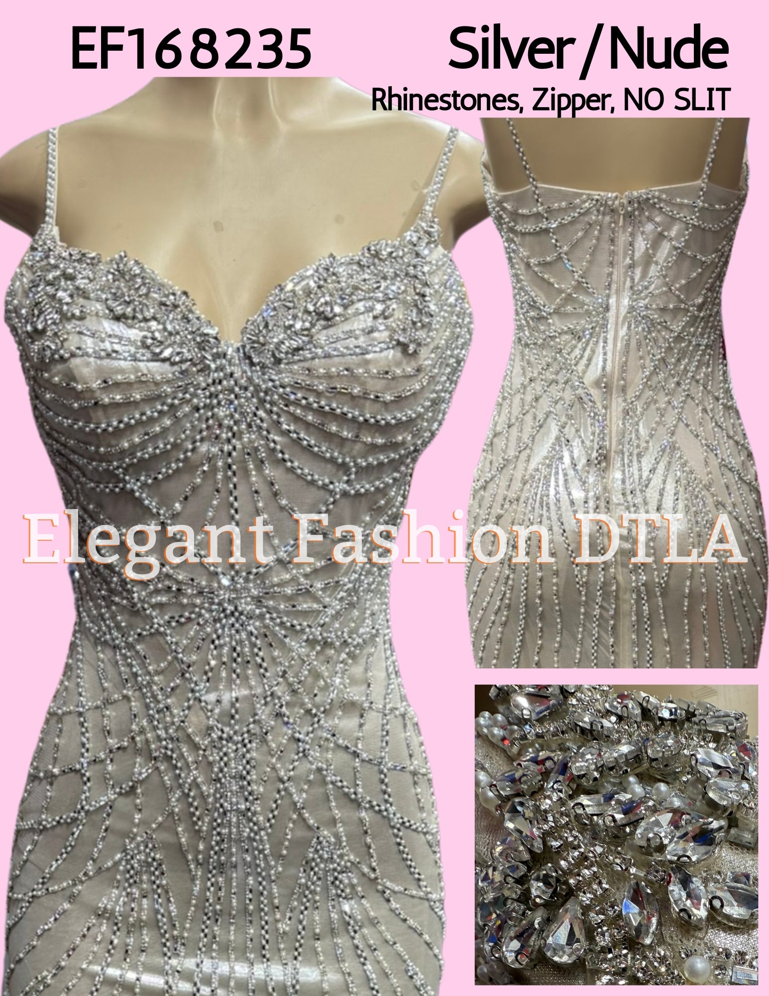 💎💎 EF168235 Rhinestones NO SLIT