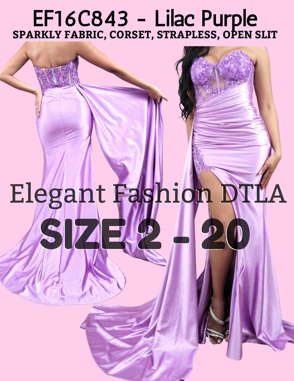 ✨ Elegant Fashion ✨  SPARKLY LILAC PURPLE