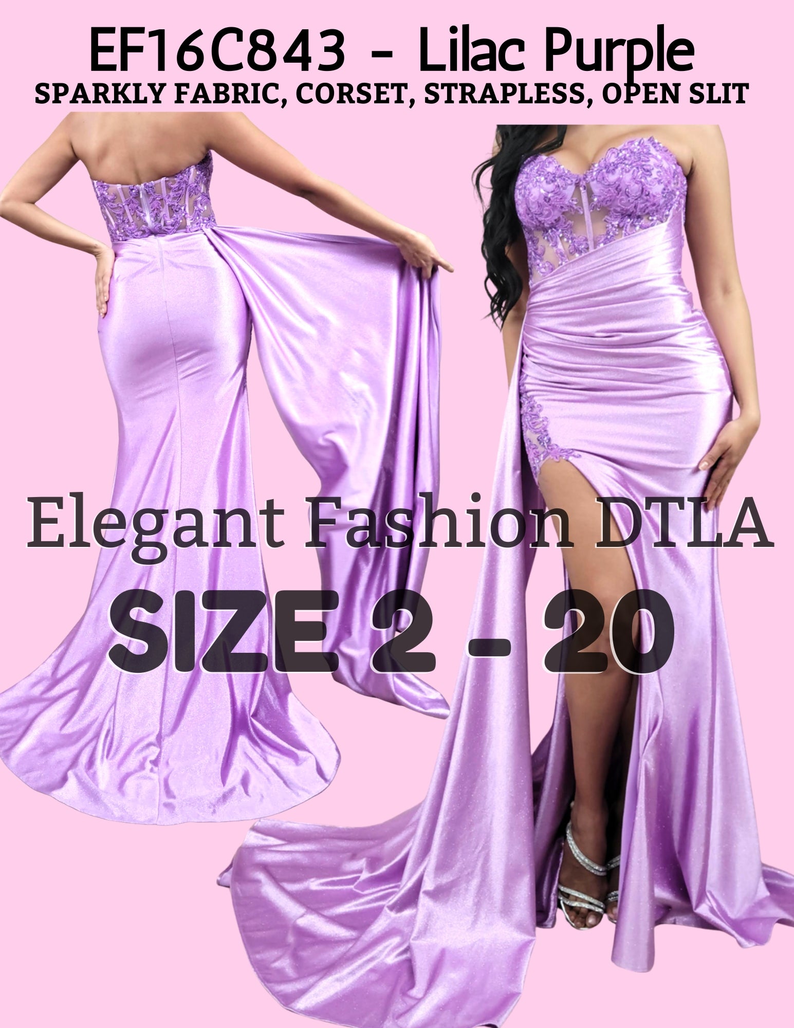 ✨ Elegant Fashion ✨  SPARKLY LILAC PURPLE