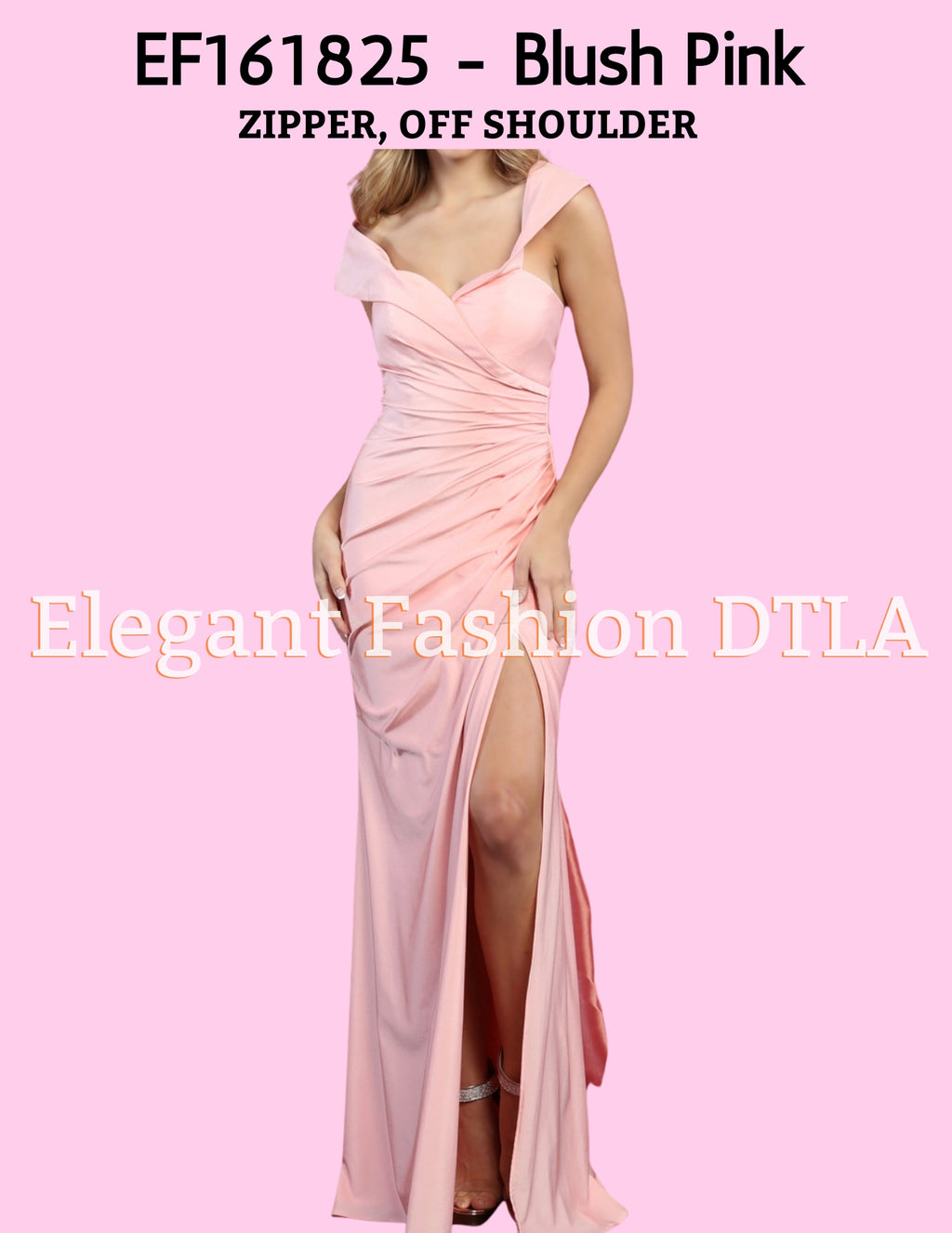 ✨ Elegant Fashion ✨  EF168125 Matte Satin Off Shoulder
