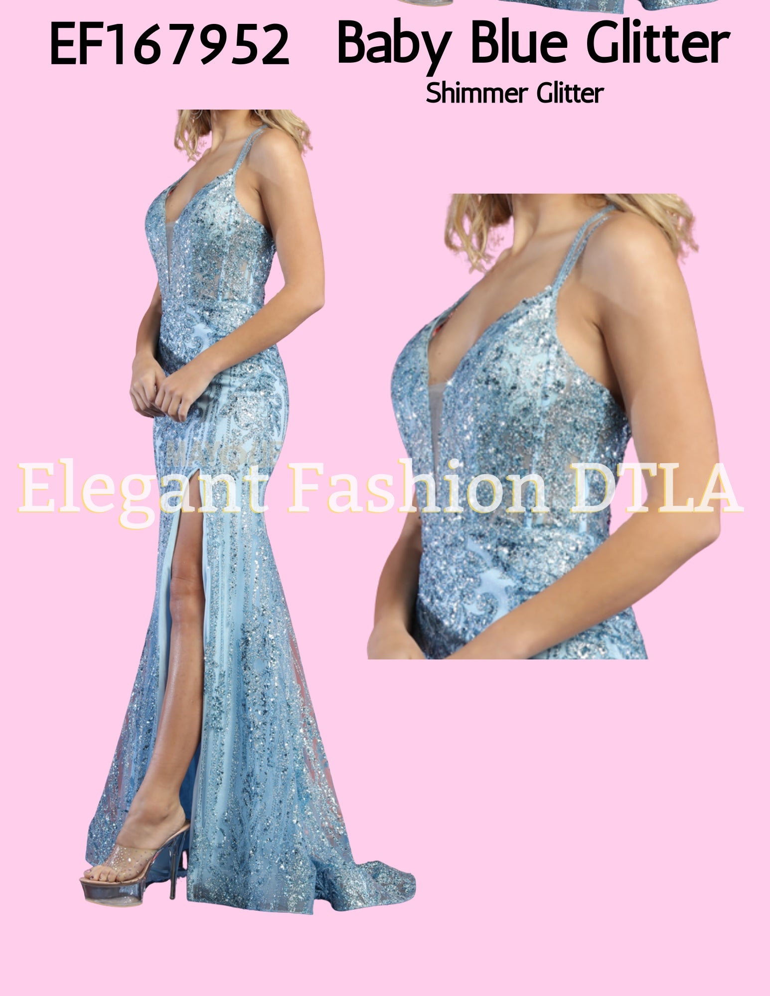 💎 EF167952 Glitter Sparkles w/Slit