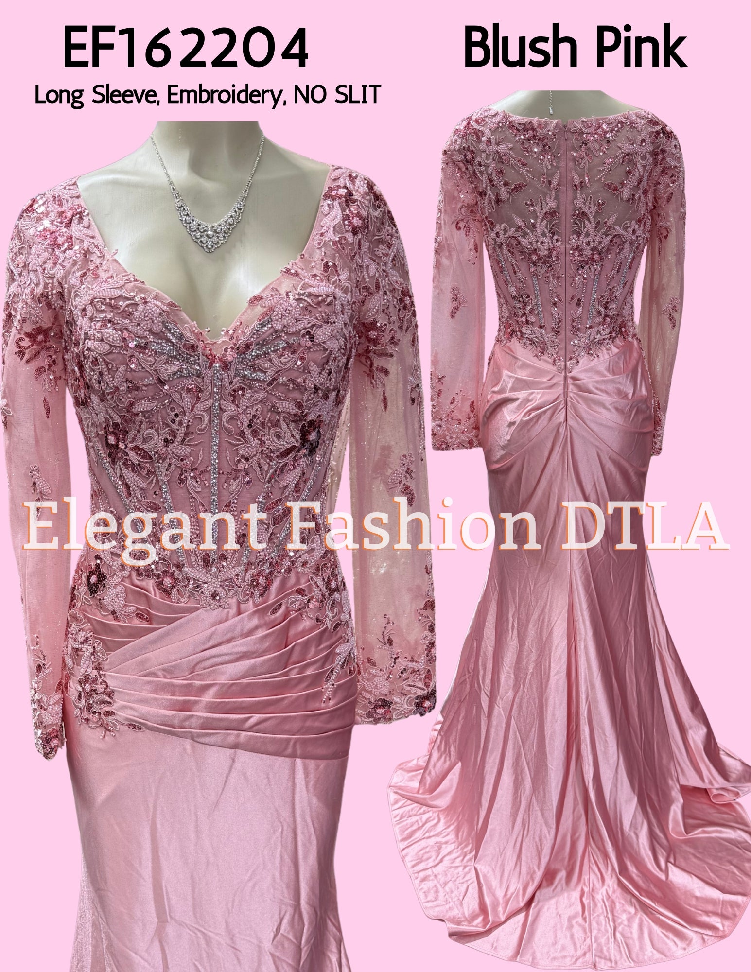 💎💎 EF162204 Long Sleeve Embroidery NO STRETCH