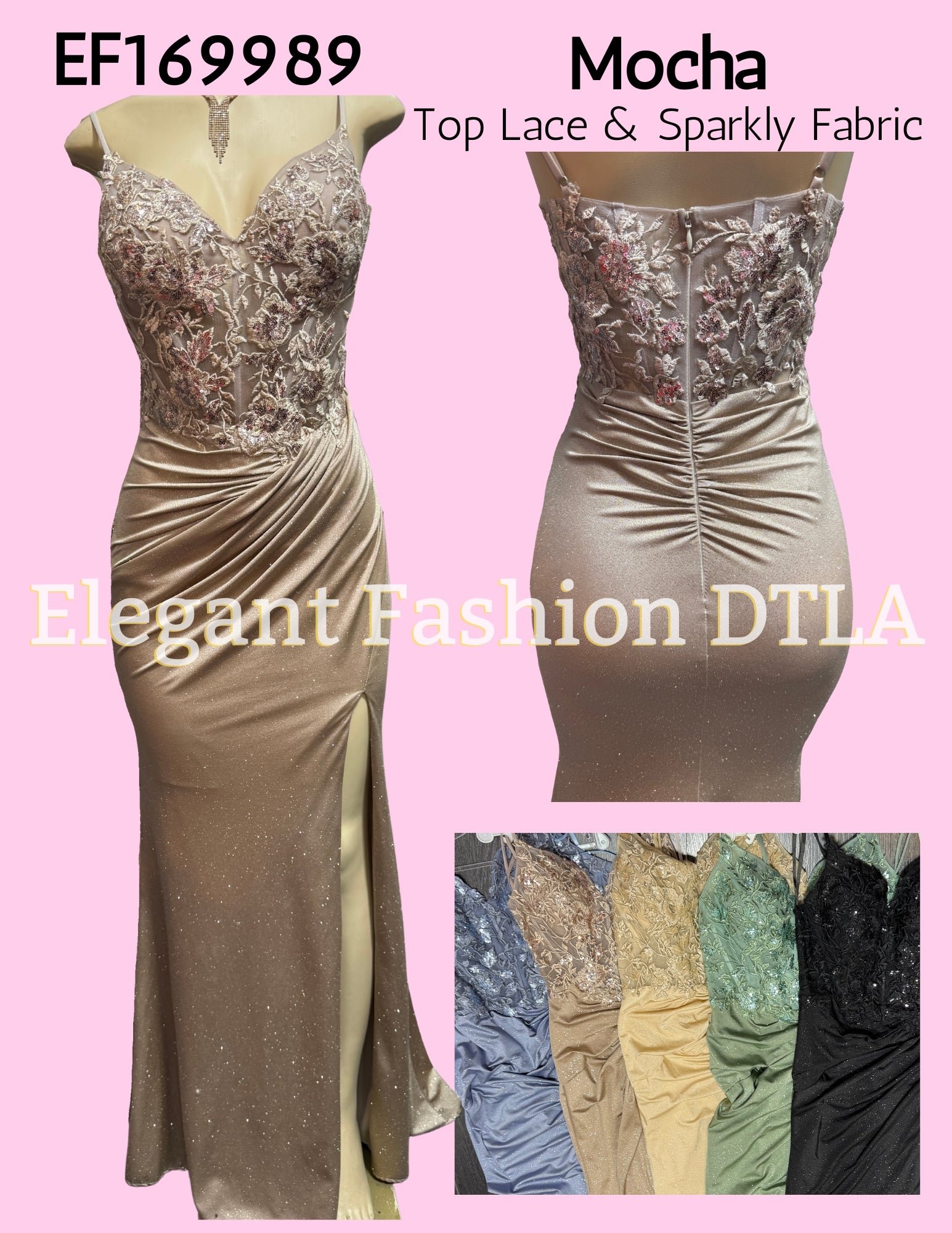 💎💎 EF169989 Lace Embroidery & Sparkles TT