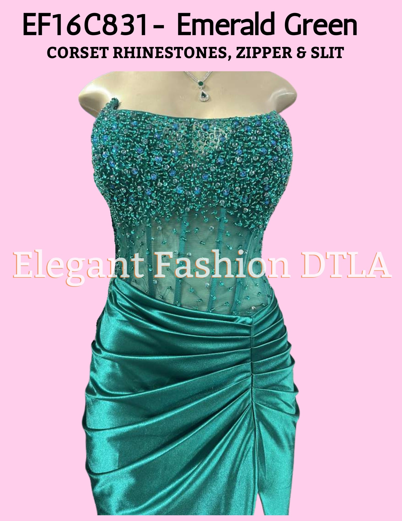 🌸 Elegant Fashion 🌸 EF16C831 Embellishments Rhinestones Corset
