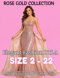 (SIZE 2-22)✨ Elegant Fashion✨ 3 COLORS: RHINESTONES W/DETACHABLE SKIRT