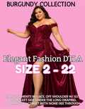 (SIZE 2-22) ✨ Elegant Fashion✨ BURGUNDY