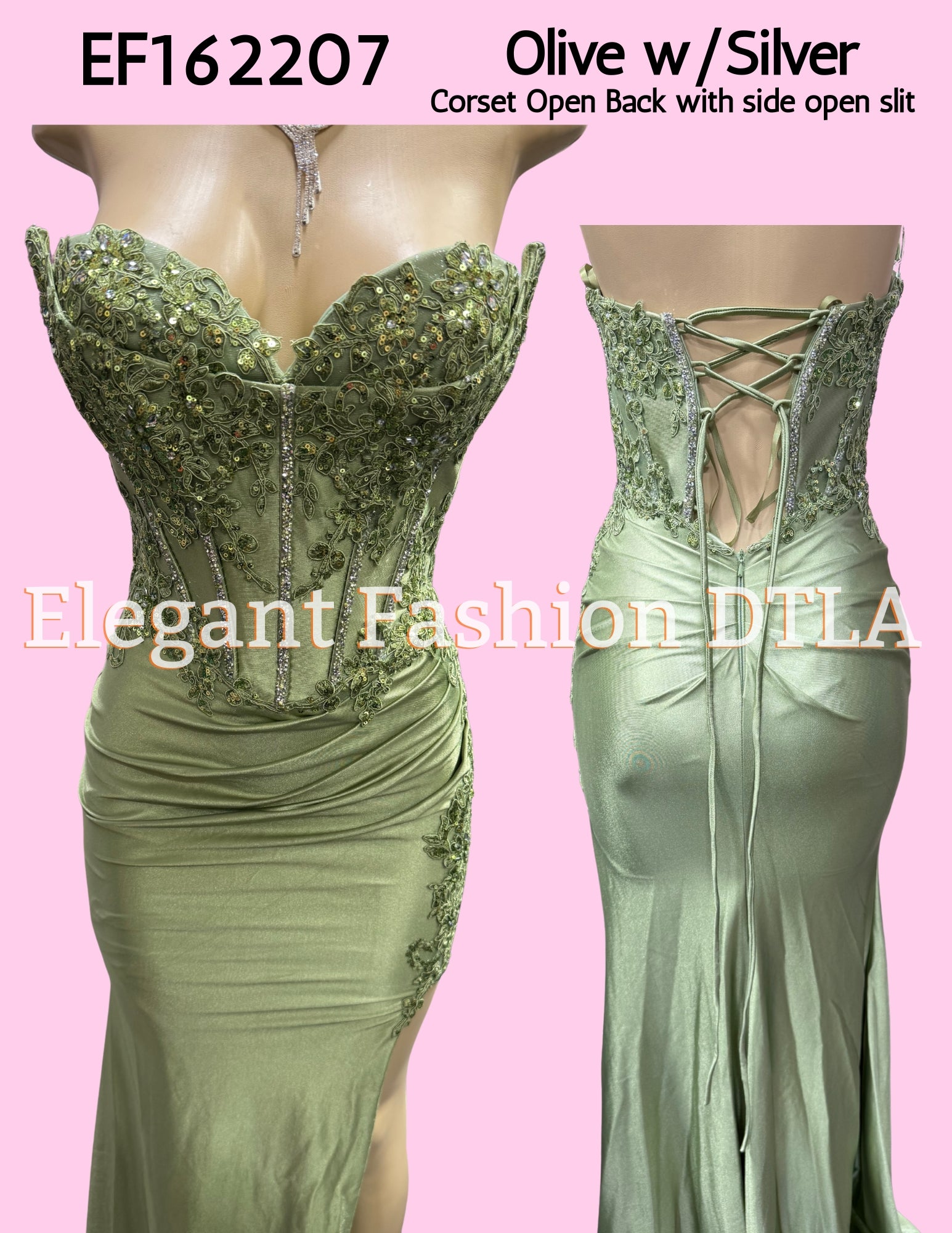 💎💎 EF162207 OPEN BACK W/SLIT