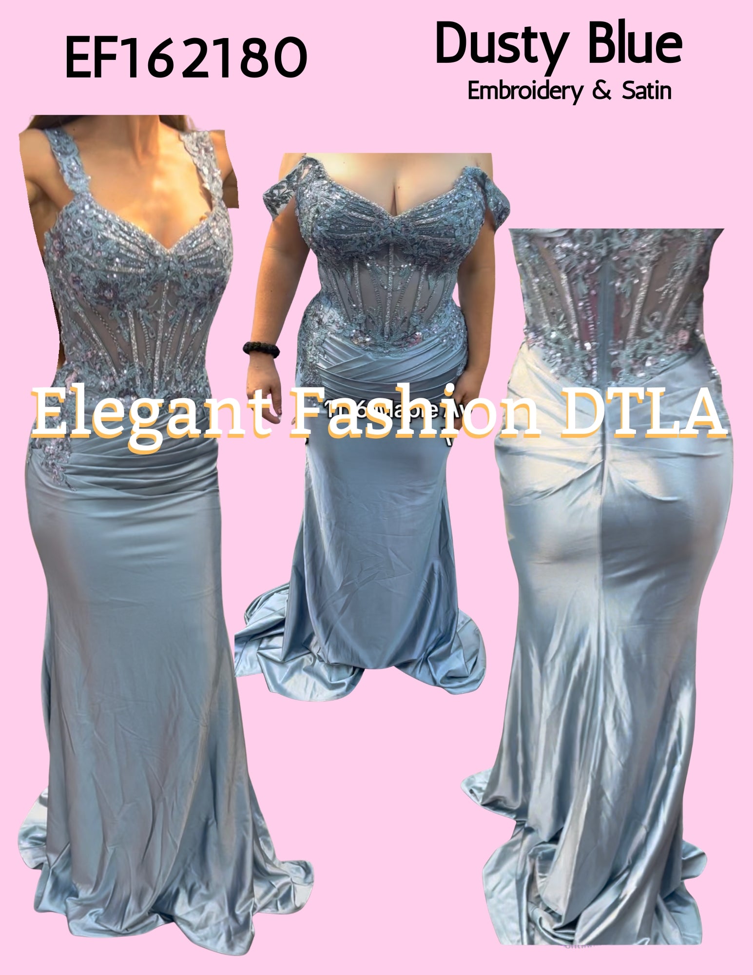 💎💎 EF162180 Embroidery & Satin