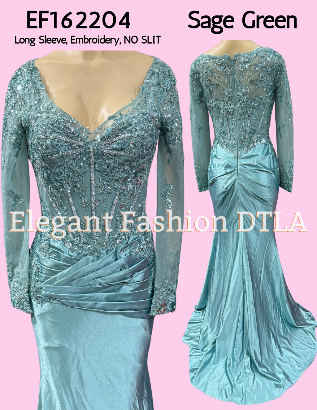 💎💎 EF162204 Long Sleeve Embroidery NO STRETCH