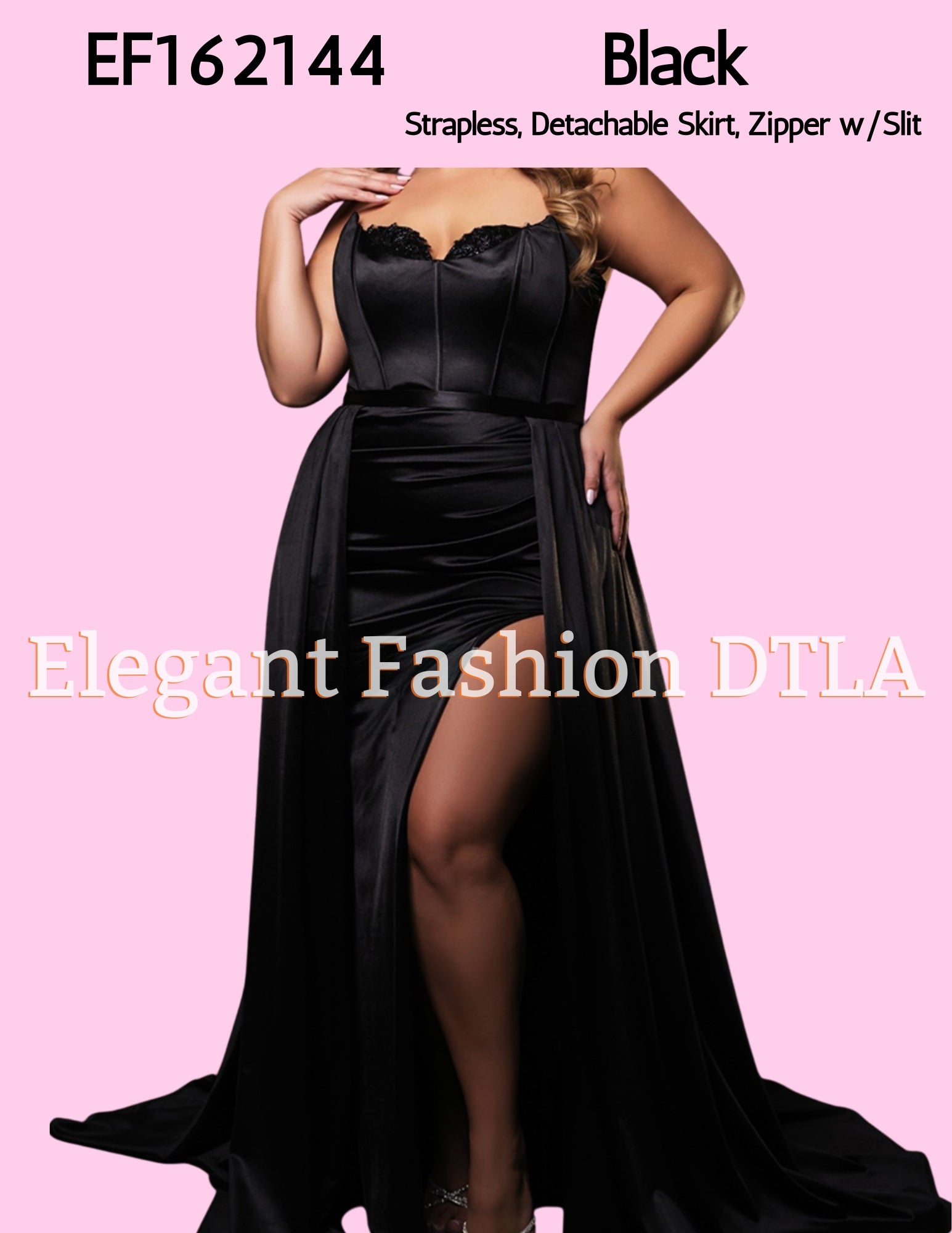 ✨  2025 ✨  EF162144 Satin Detachable Skirt