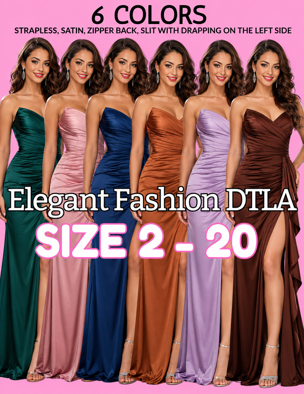 6 COLORS (SIZE 2-20)✨ Elegant Fashion ✨  EF162241