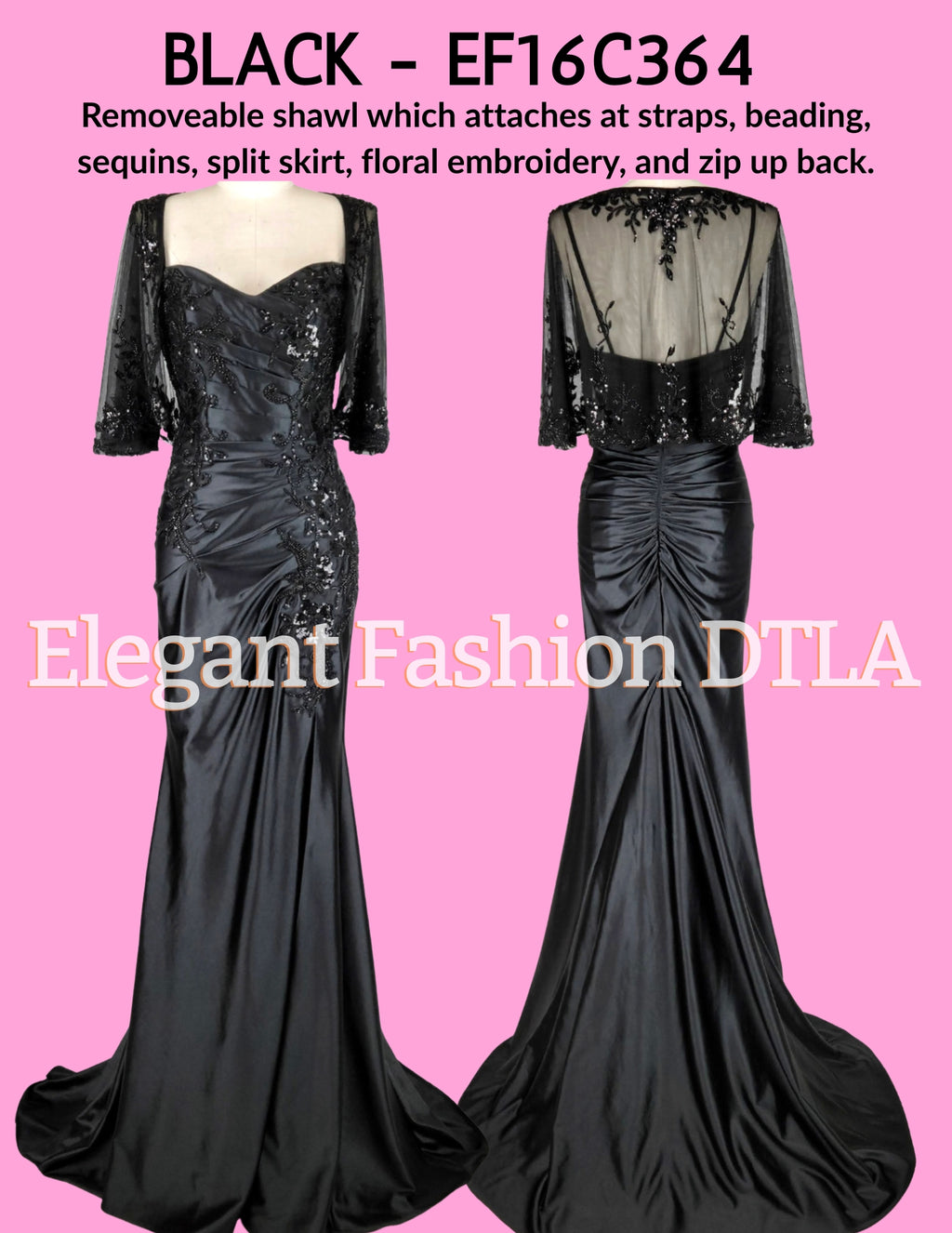 ✨ Elegant Fashion✨ EF16C364 BLACK