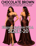CHOCOLATE BROWN (SIZE 2-20)✨ Elegant Fashion✨