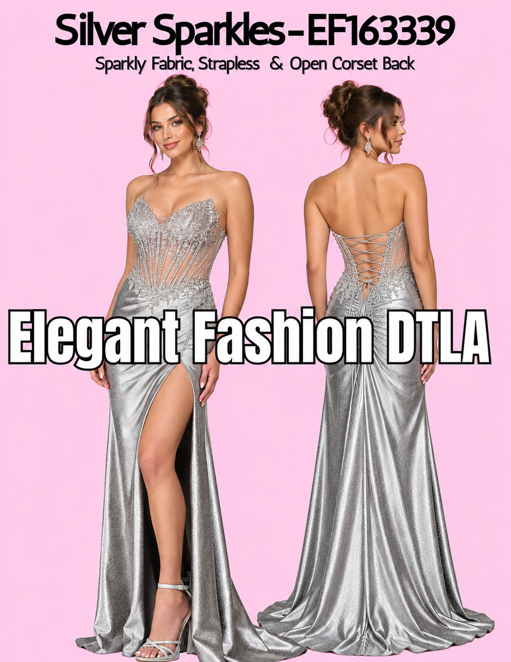 3 COLORS✨ (SIZE 2-18) ✨ Elegant Fashion✨  EF163339