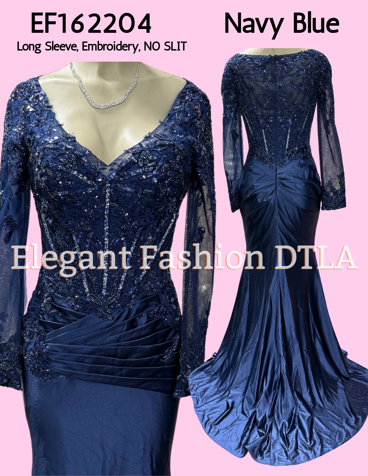 💎💎 EF162204 Long Sleeve Embroidery NO STRETCH