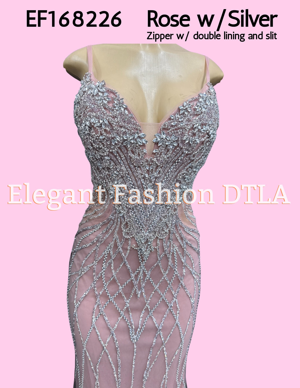 DTLA ✨Elegant Fashion✨  EF168226 Rhinestones & OPEN BACK