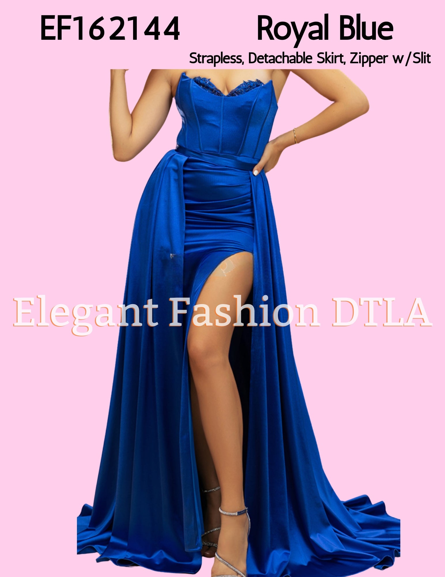 ✨  2025 ✨  EF162144 Satin Detachable Skirt