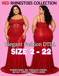 PLUS SIZE (SIZE 2-22) ✨ Elegant Fashion✨ 3 COLORS OF Rhinestones & NO SLIT