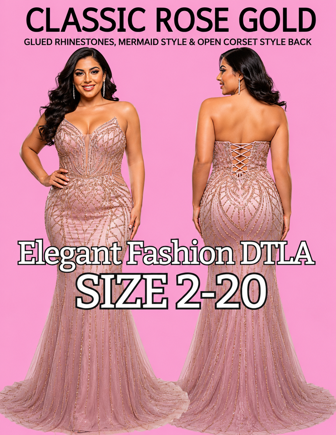 2 COLORS (SIZE 2-20)✨ Elegant Fashion✨EF168210