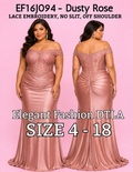 DUSTY ROSE (SIZE 10-20)✨ Elegant Fashion✨ EFJ094