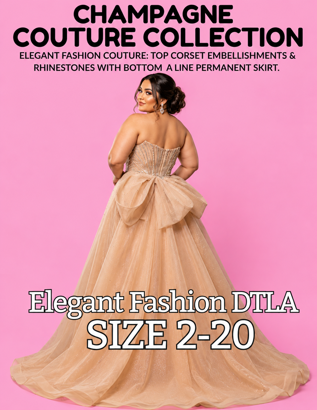 CHAMPAGNE COUTURE COLLECTION (SIZE 2-20)✨ Elegant Fashion✨