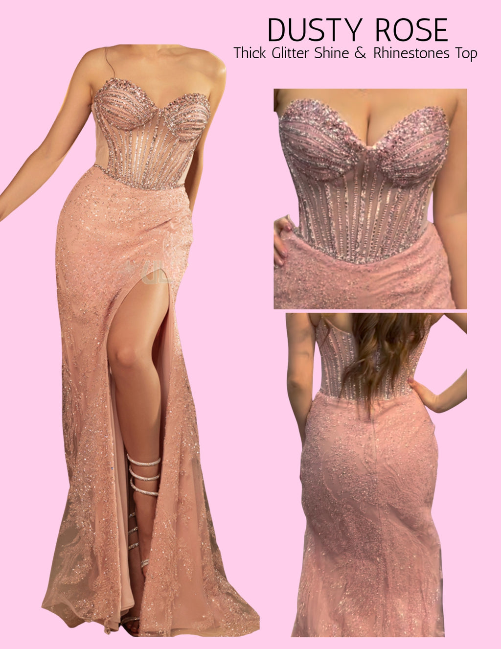 EF168153 Dusty Rose Strapless