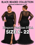 (SIZE 6-22)✨ Elegant Fashion✨ BLACK EMBELLISHMENTS