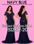 NAVY BLUE (SIZE 2-20)✨ Elegant Fashion✨ EF168252
