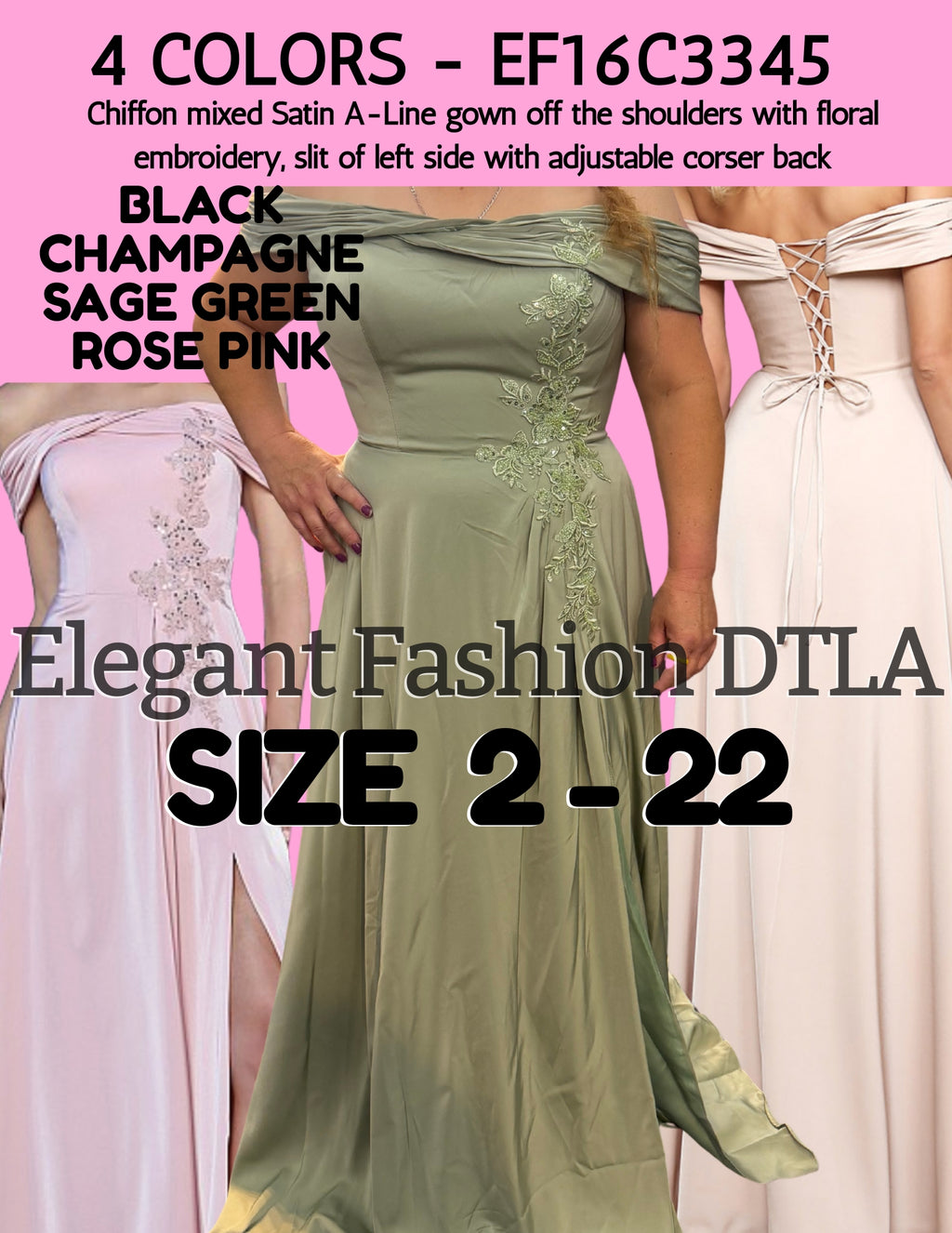 ✨ Elegant Fashion✨4 COLORS - A LINE W/POCKETS (SIZE 2-22)