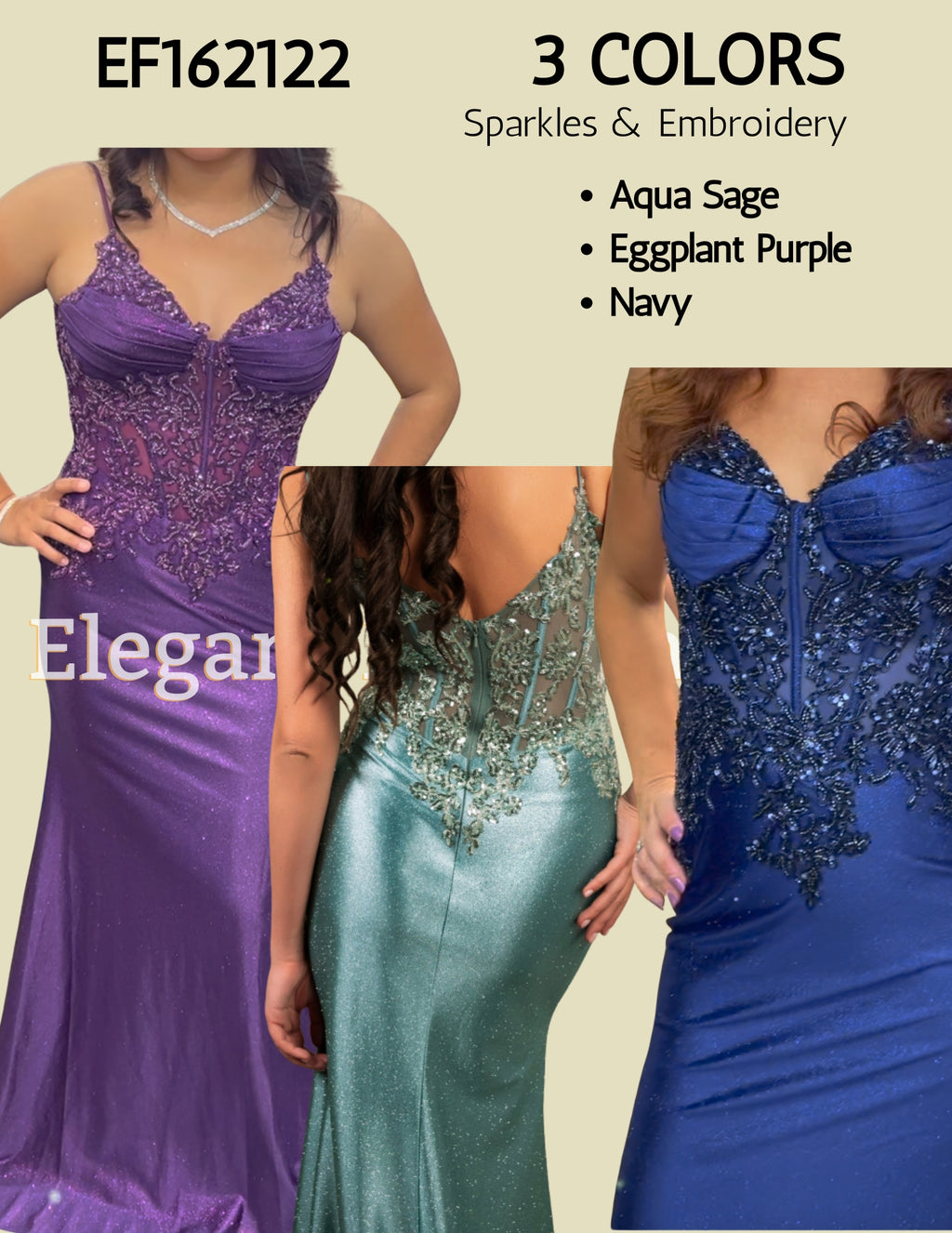 💎💎 EF162122 Embroidery & Sparkles