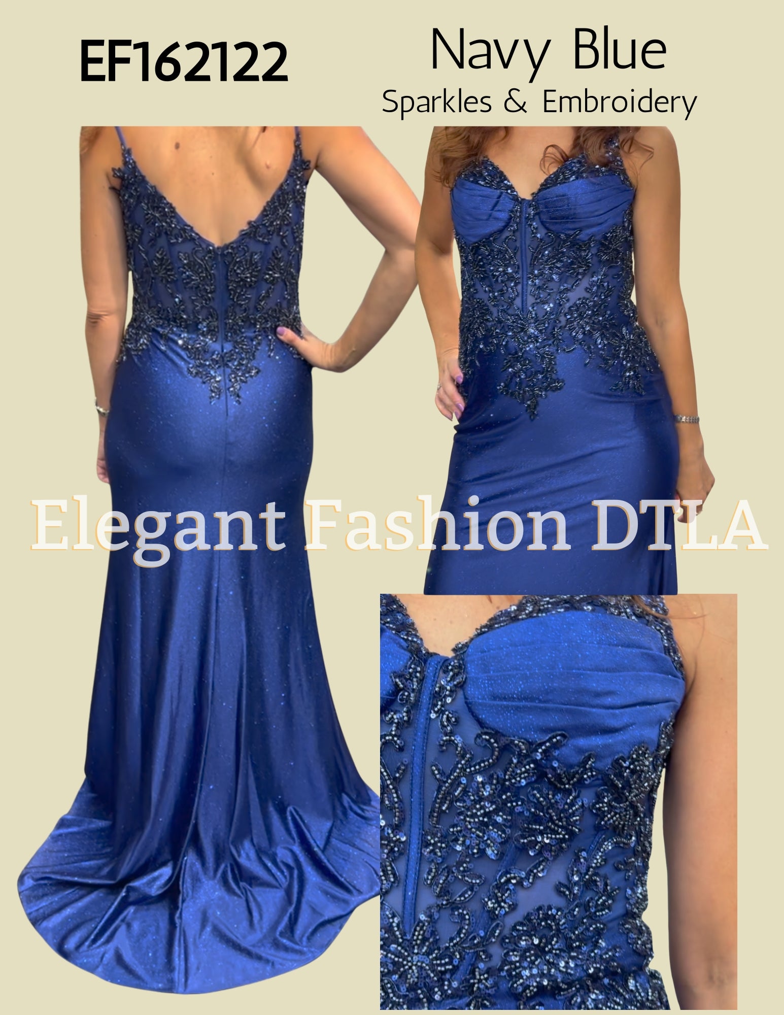 💎💎 EF162122 Embroidery & Sparkles