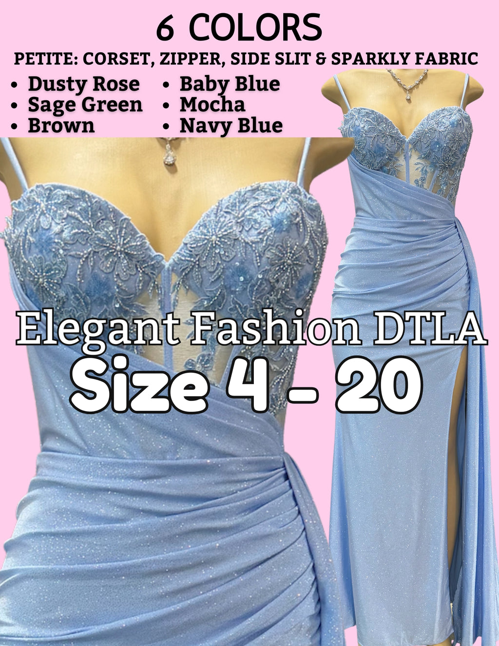 (SIZE 2-20) ✨ Elegant Fashion✨ 8 COLORS